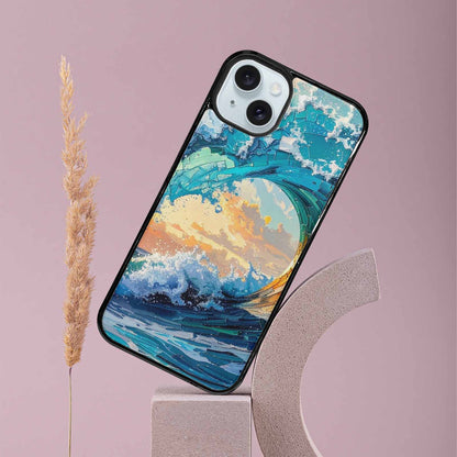 iPhone 15 Plus Case — Wave Crest Splash Wave Crest Splash, Custom Art Phone Cover