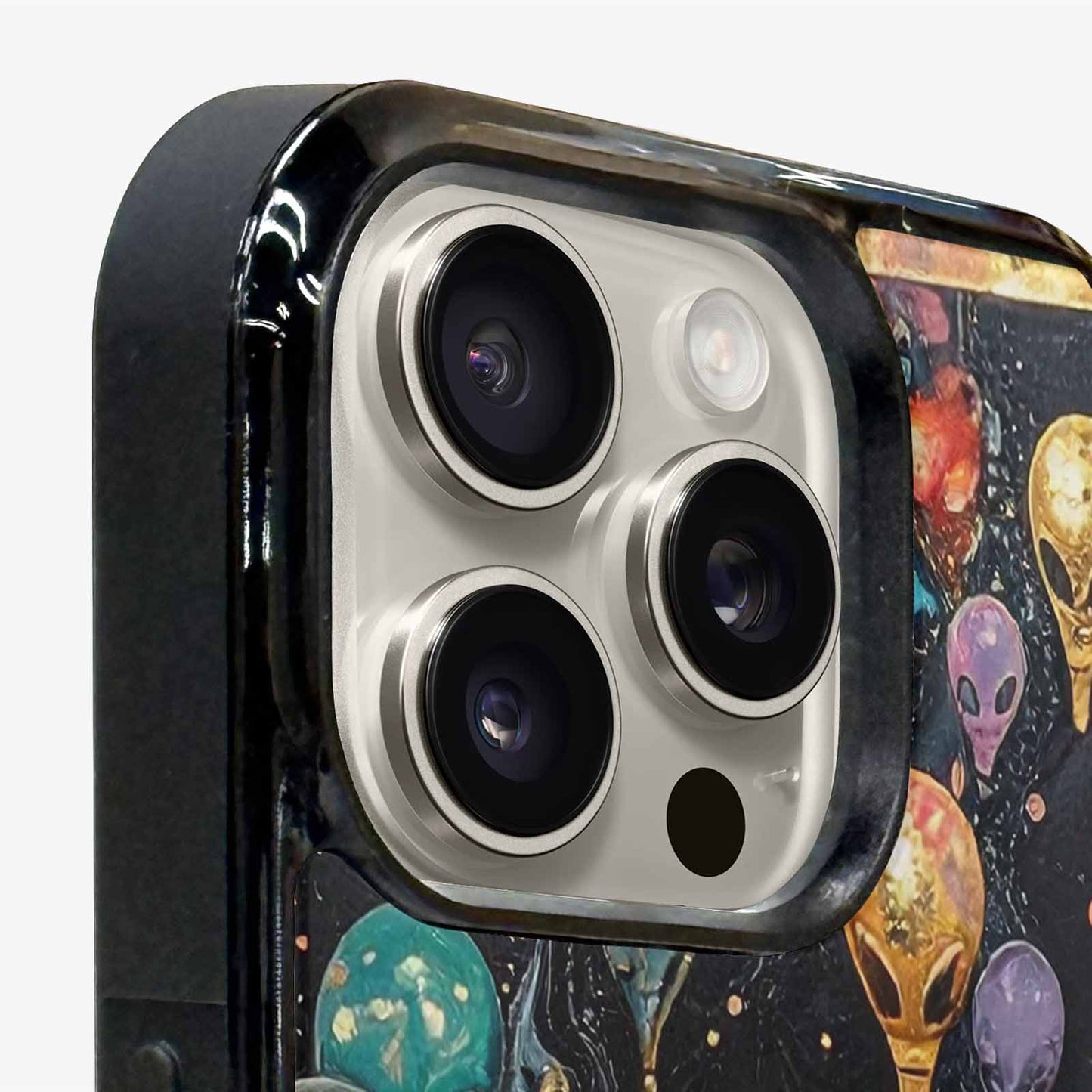 iPhone 15 Pro Max Case — Aliens Marblealiens Pattern Cyi, Custom Print Case Cover