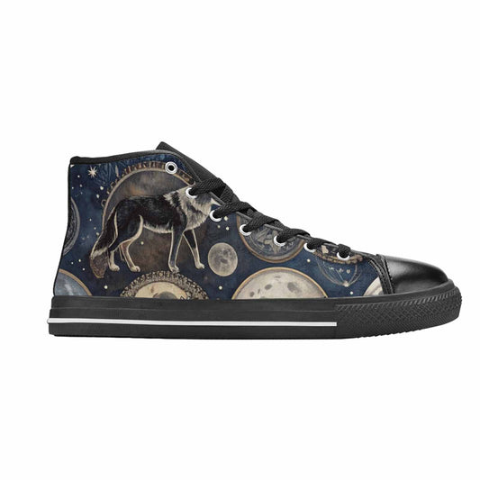 WOMEN'S Wolves Everywhere Collage High Top Canvas Dark Academia Sneakers