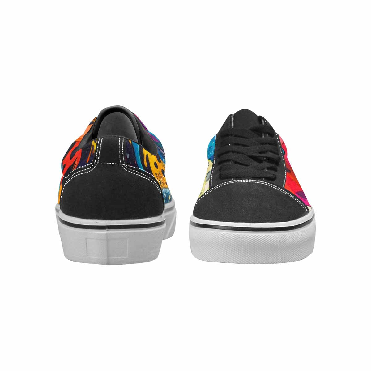 WOMEN'S Melting Aliens Lace-Up Canvas Vibrant Chaos Sneakers
