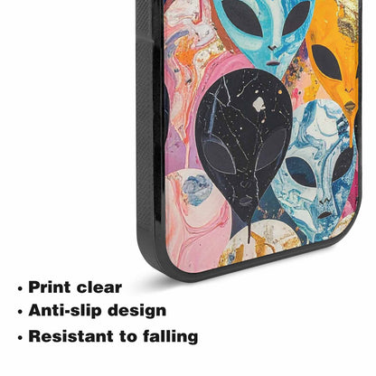 iPhone 15 Plus Case — Aliens Marblealiens Pattern Doe, Custom Print Case Cover