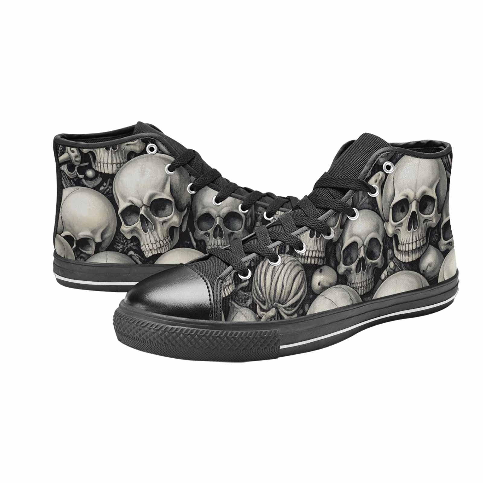 MEN'S Skulls - Classic High Top Canvas Wallpaper Art Sneakers