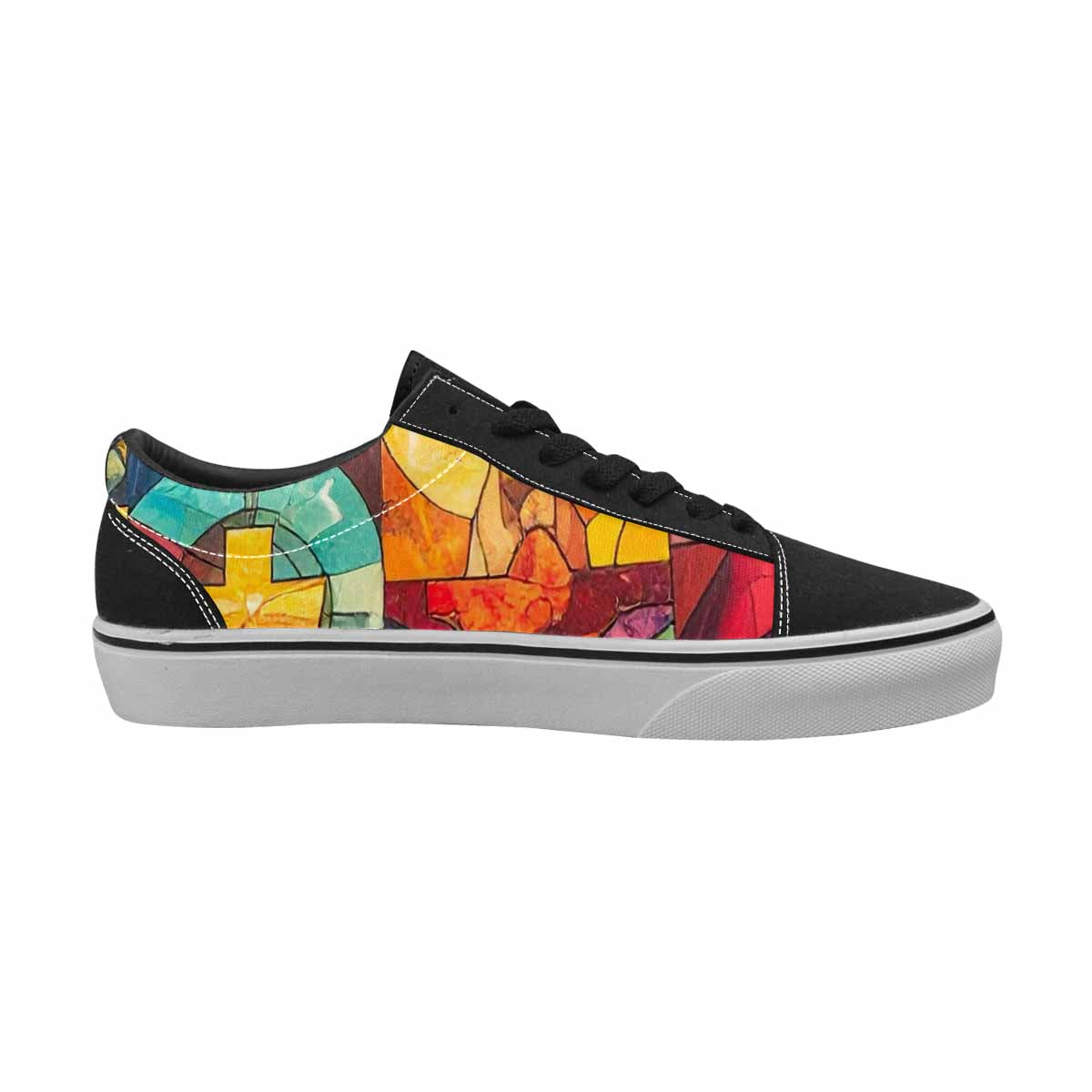 WOMEN'S Faith Cross Lace-Up Canvas Neon Fantasy Custom Shoes