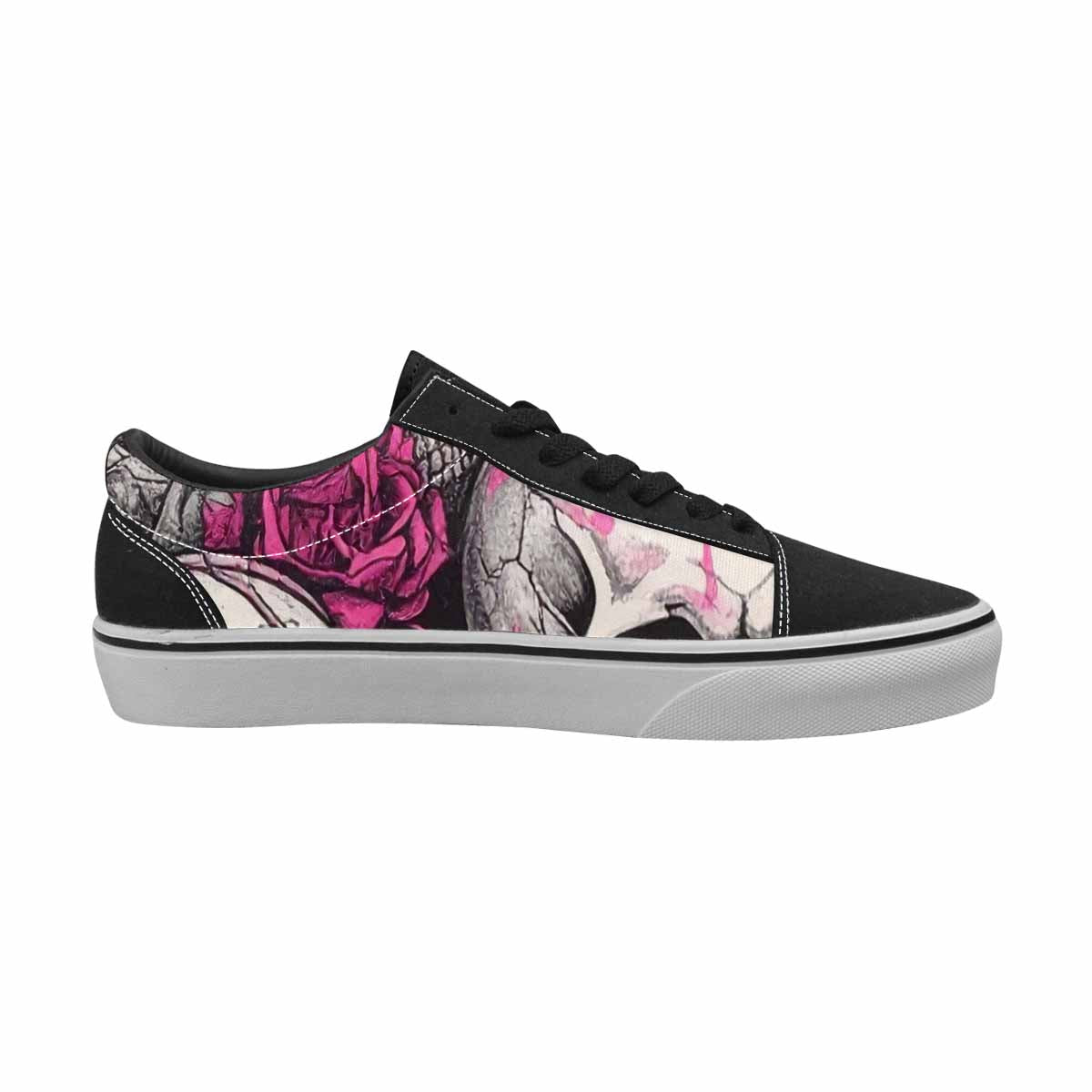 WOMEN'S Skull Roses Lace-Up Canvas Neon Fantasy Shoes