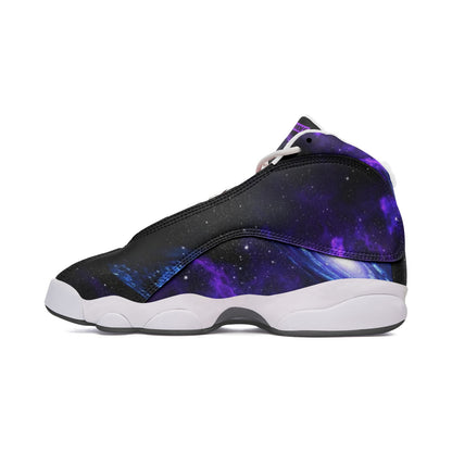 Deep Space Star Cluster Classic Custom Sneakers | Freaky Shoes® Unisex High Top Leather Sneakers