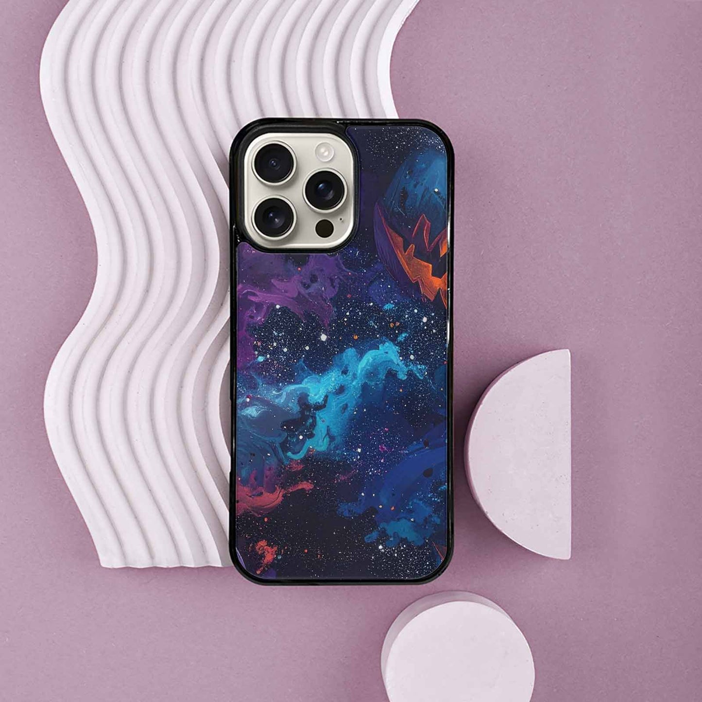 iPhone 16 Pro Max Case — Eamless Repeating Pattern Of Overlapping Pumpkin, Custom Print Case Cover