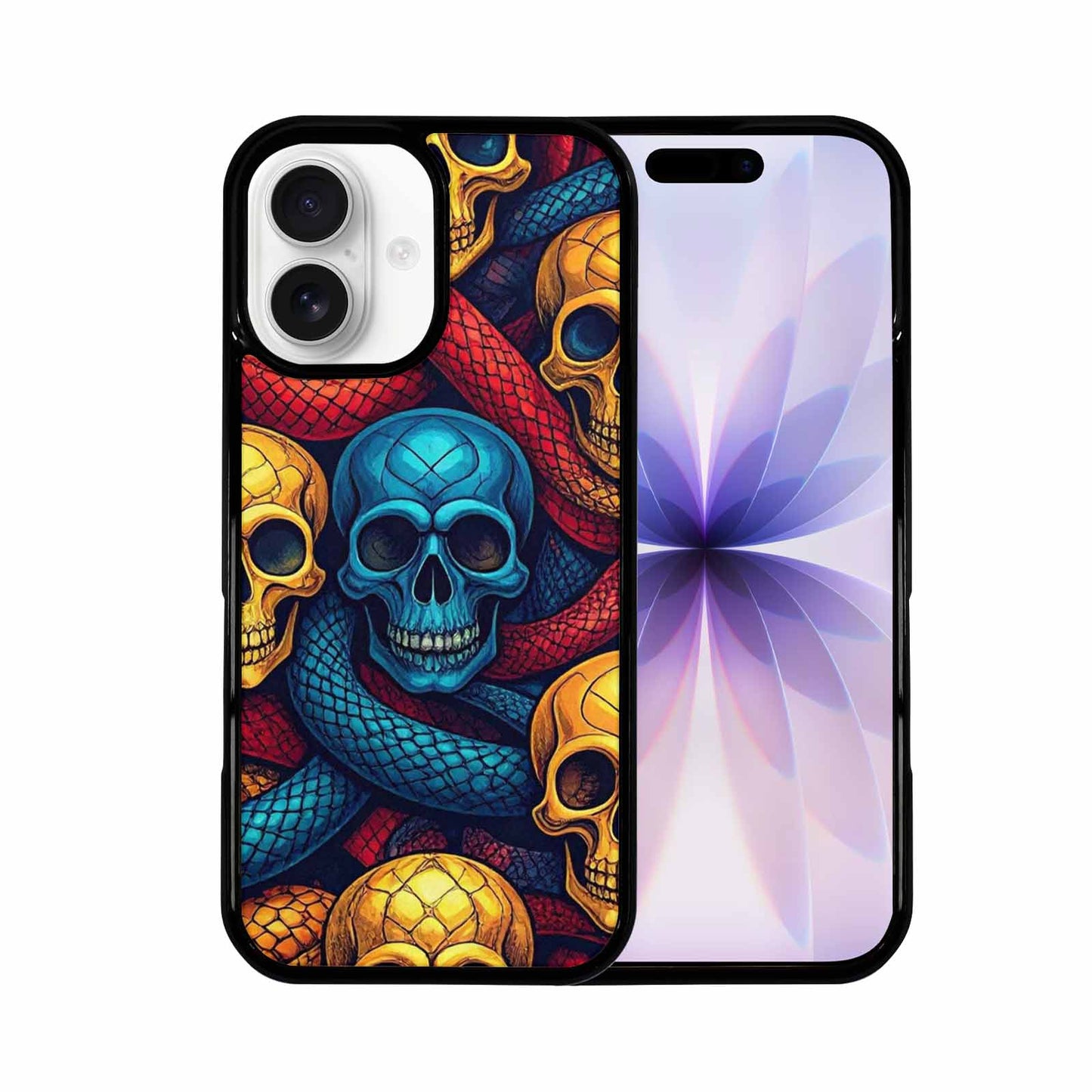 iPhone 17 Case — Snake Skulls Print Gothic Skulls, Customized Protective Case