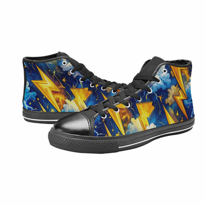 MEN'S Lightning Bolt High Top Canvas Dreamcore Custom Shoes