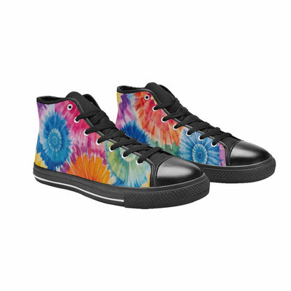 MEN'S Tie Dye Swirl High Top Canvas Y2K Shoes