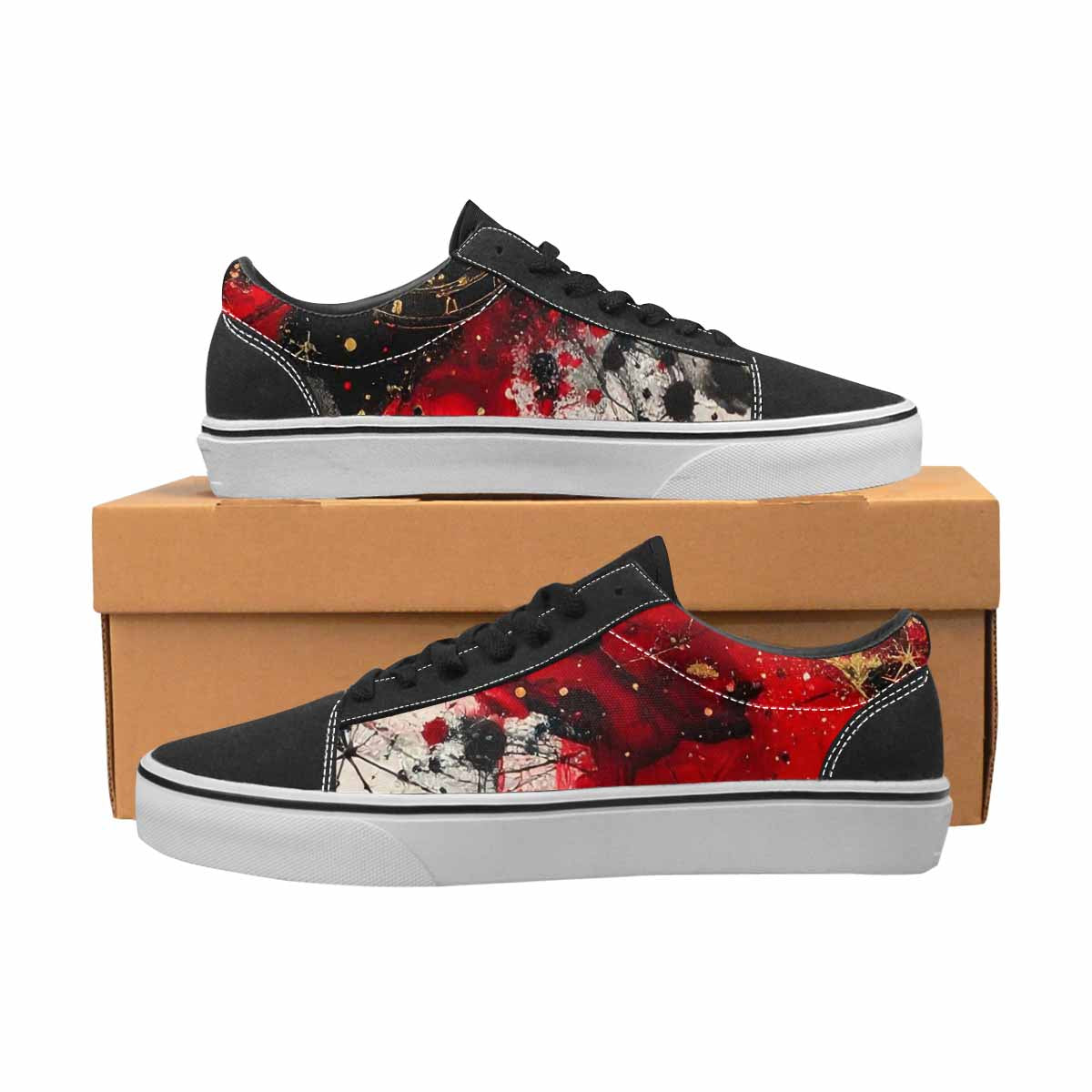 WOMEN'S Zodiac Constellation Lace-Up Canvas Dreamlike Custom Shoes