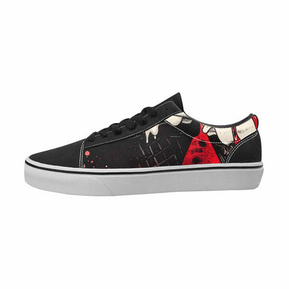 WOMEN'S Ice Cream Black & Red Ink Canvas Custom Fashion Dreamcore Shoes