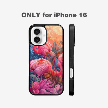 iPhone 16 Case — Flamingo Tropical Flamingo Tropical Pattern Hundreds, Customized Protective Case