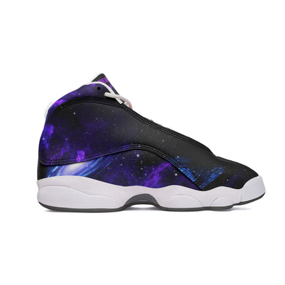 Deep Space Star Cluster Classic Custom Sneakers | Freaky Shoes® Unisex High Top Leather Sneakers