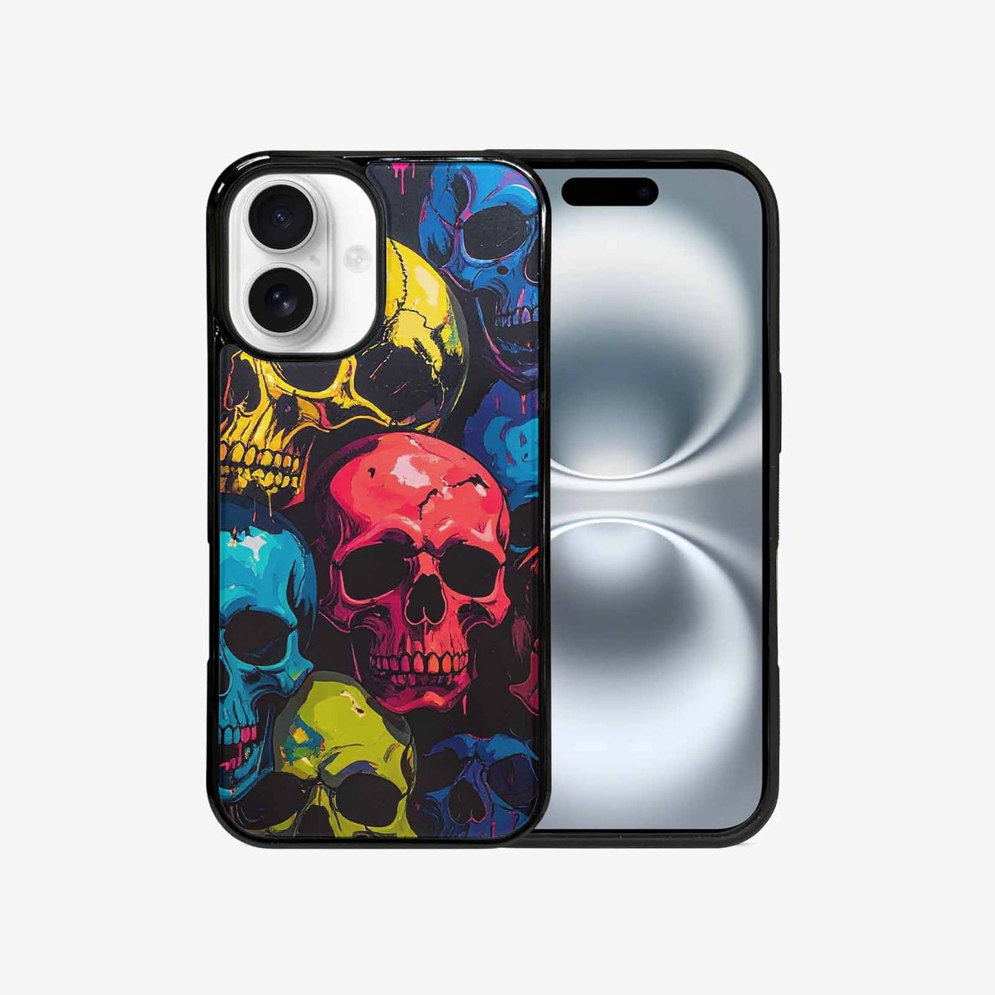 iPhone 16 Case — 1000s Of Skulls Digital Camo Drip, Custom Printed Phone Case