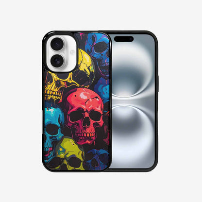 iPhone 16 Case — 1000s Of Skulls Digital Camo Drip, Custom Printed Phone Case