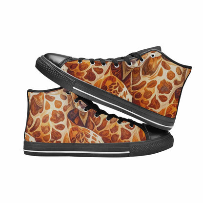 MEN'S Cow Animal Print High Top Canvas Cottagecore Custom Sneakers