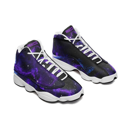 Deep Space Star Cluster Classic Custom Sneakers | Freaky Shoes® Unisex High Top Leather Sneakers