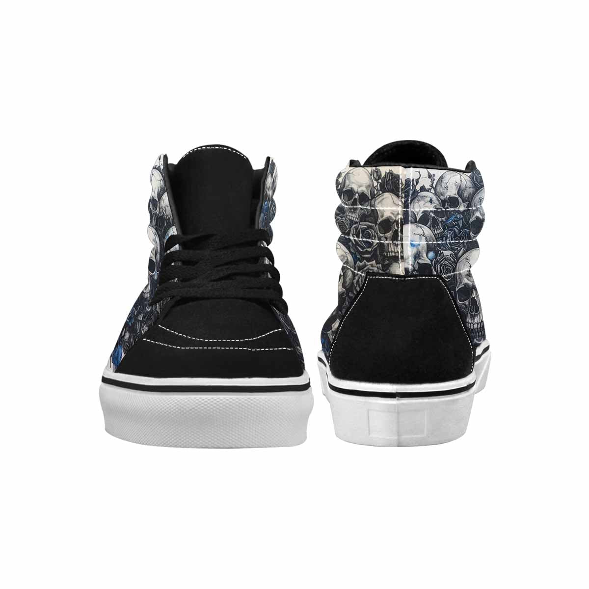 MEN'S Skull Roses High Top Canvas Vibrant Chaos Custom Sneakers