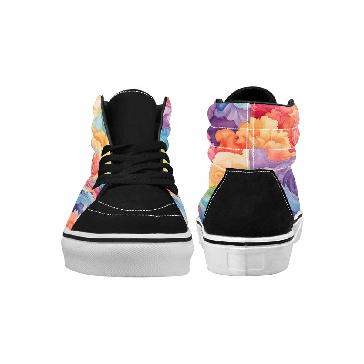 MEN'S Tie Dye Swirls Tie High Top Canvas Dreamlike Shoes