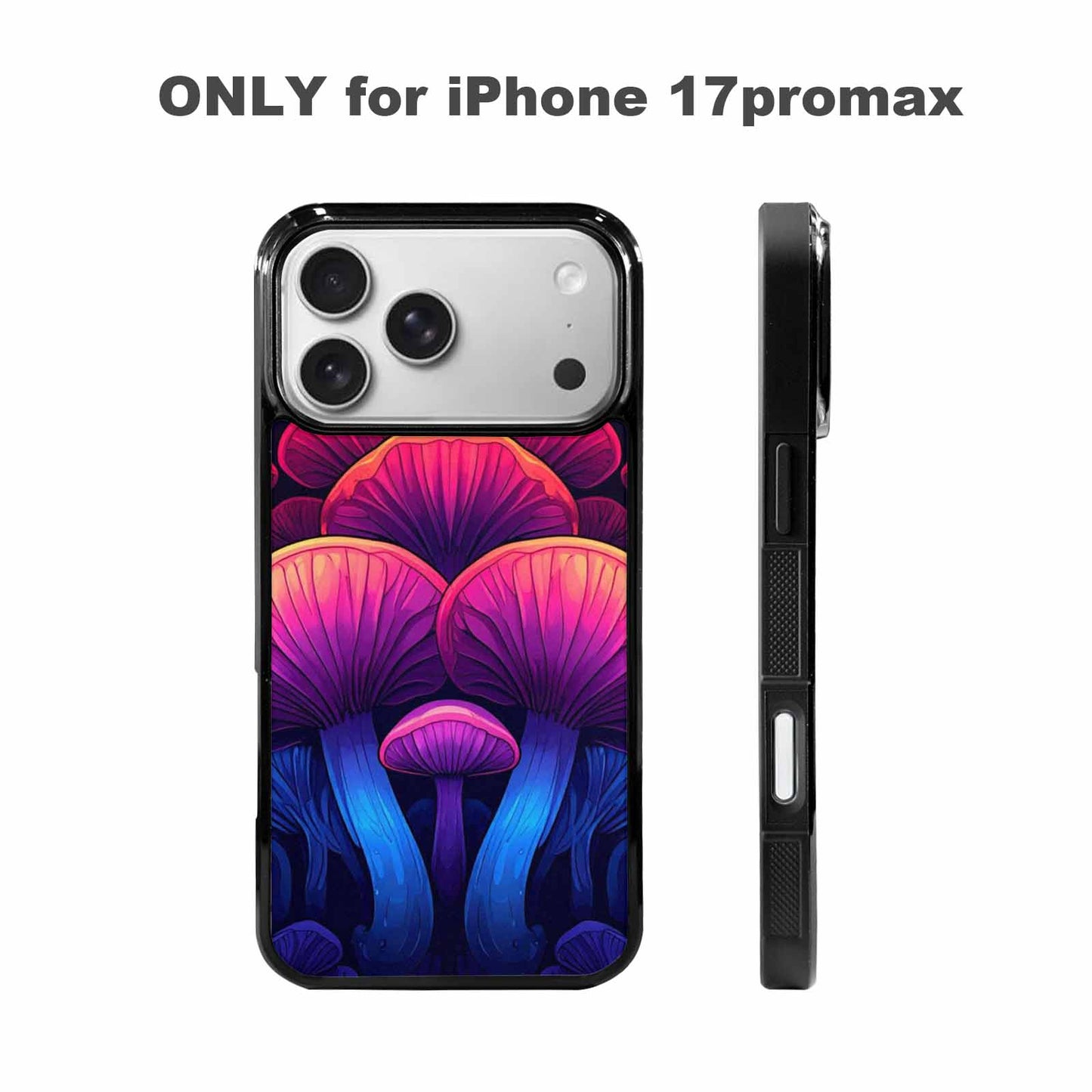 iPhone 17 Pro Max Case — Psychedelic Mushroom Cartoon Pattern Cartoon Cute, Original Design Phone Case