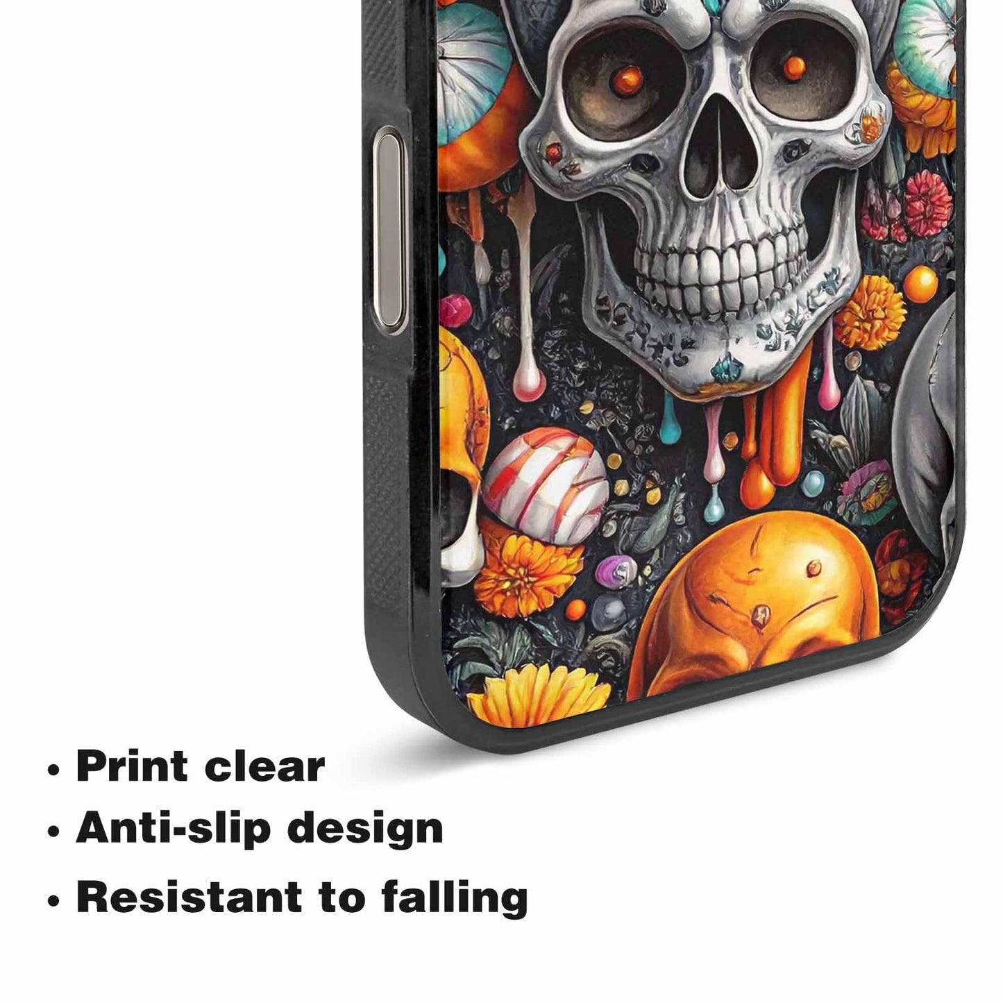 iPhone 16 Pro Case — Greyscale Black And White Dark Black, Customized Protective Case