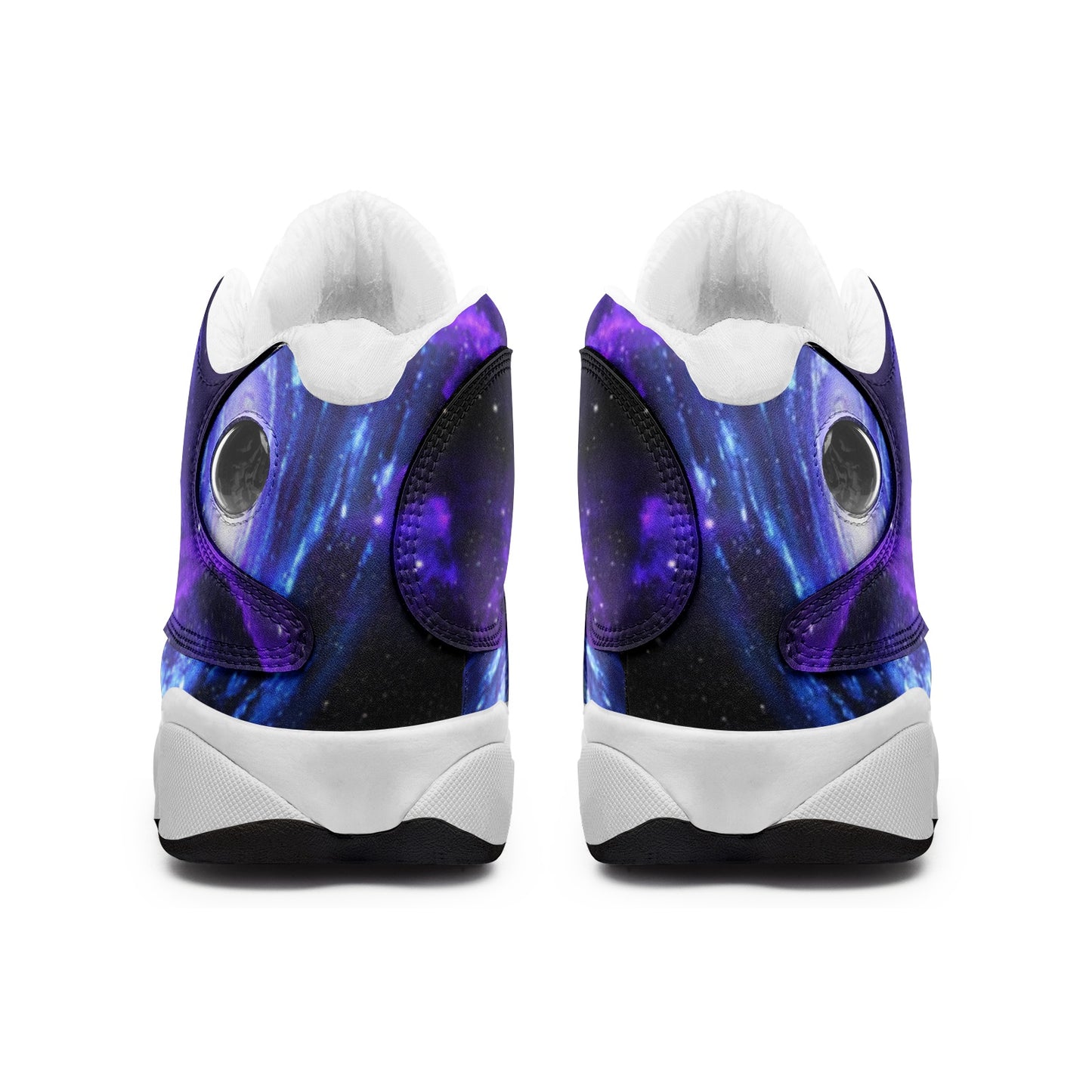 Deep Space Star Cluster Classic Custom Sneakers | Freaky Shoes® Unisex High Top Leather Sneakers