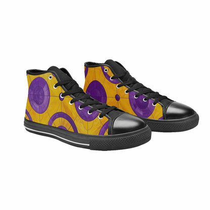 MEN'S Intersex Flag Color High Top Canvas Dark Academia Sneakers