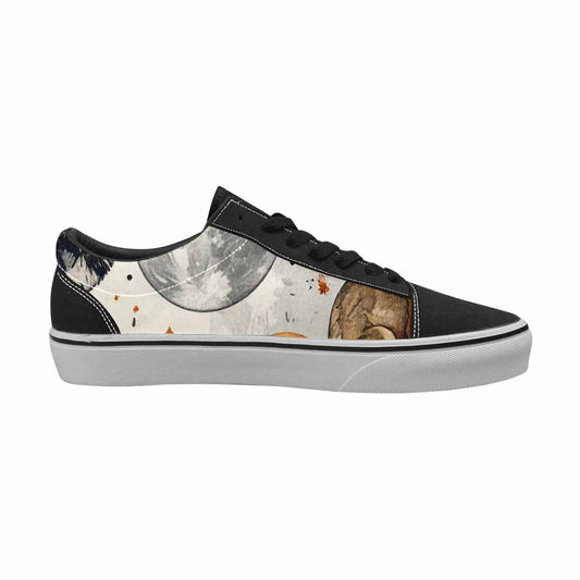 WOMEN'S Wolf Silhouette Moon Canvas Lace-Up Dreamcore Custom Sneakers