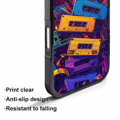 iPhone 17 Air Case — Retro Cassette Tape Pattern Hundreds Retro, Personalized Phone Case