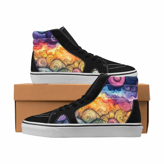 MEN'S Tie Dye High Top Canvas Streetwear Aesthetic Handmade Custom Shoes