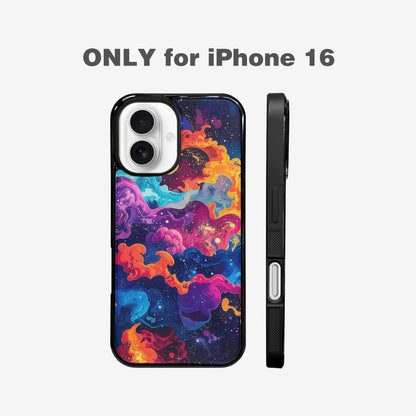 iPhone 16 Case — Cosmic Creature And Object Mashup Pattern, Custom Printed Phone Case