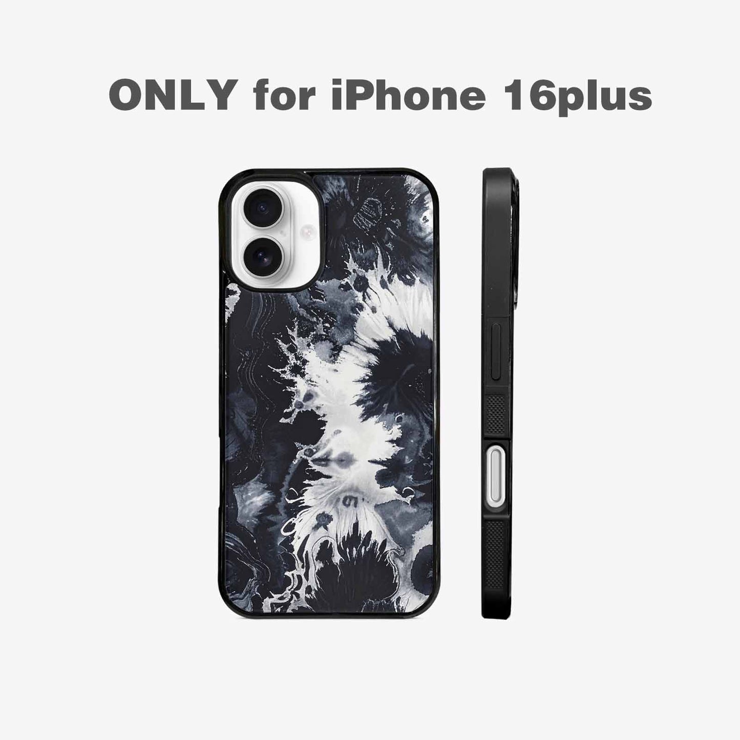 iPhone 16 Plus Case — Black White Animal Print, Custom Print Case Cover