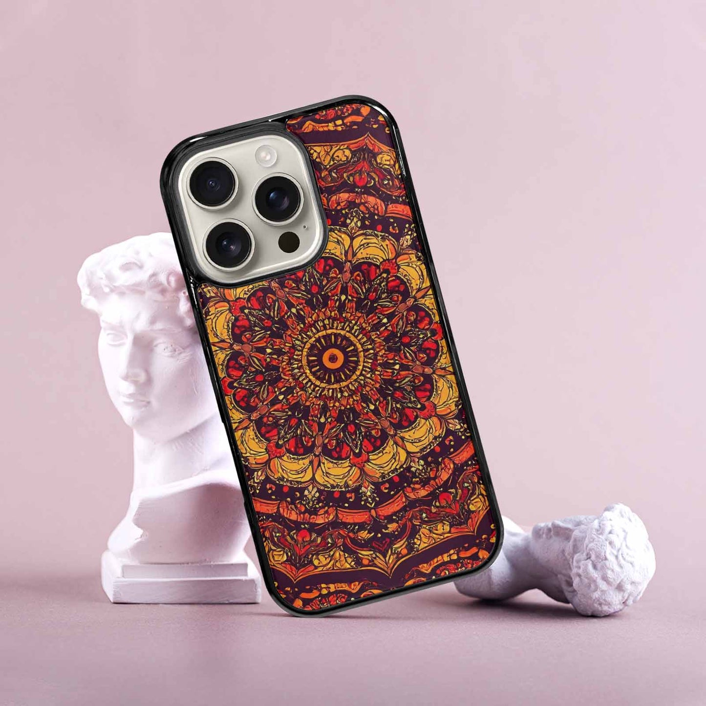 iPhone 16 Pro Case — Mandala Lions Art Seamless Pattern Vibrant, Custom Designed Case Cover