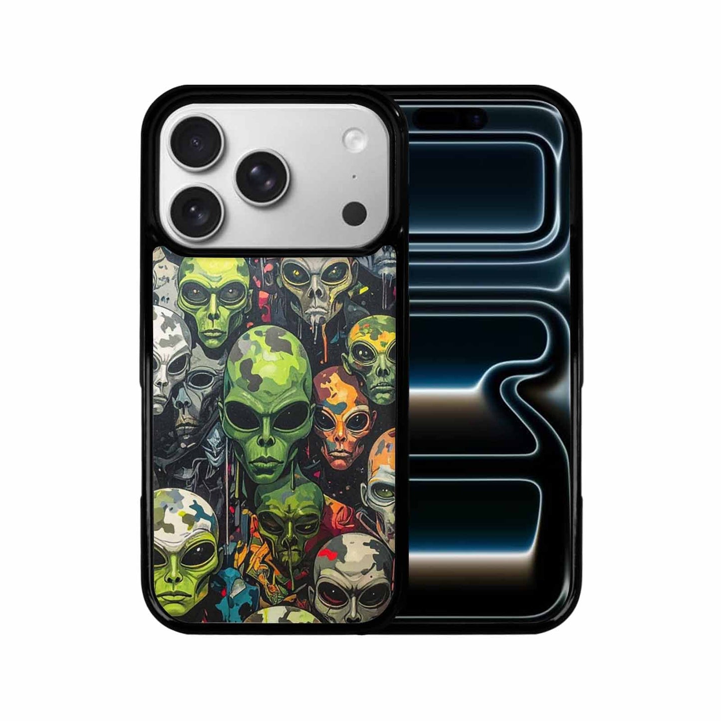 iPhone 17 Pro Case — Aliens Camo Aliens Pattern Hundreds Alien, Original Design Phone Case