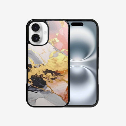 iPhone 16 Case — Marble Vein Marble Veins Pattern Hundreds, Custom Print Case Cover