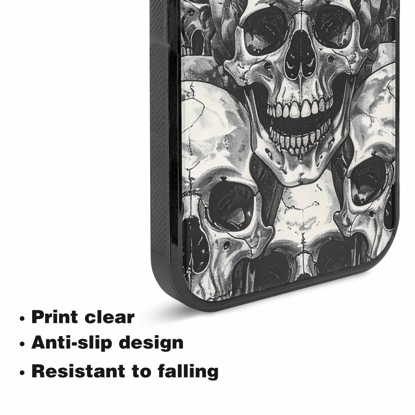 iPhone 15 Case — Tessellated Human Skulls Custom, Custom Printed Phone Case