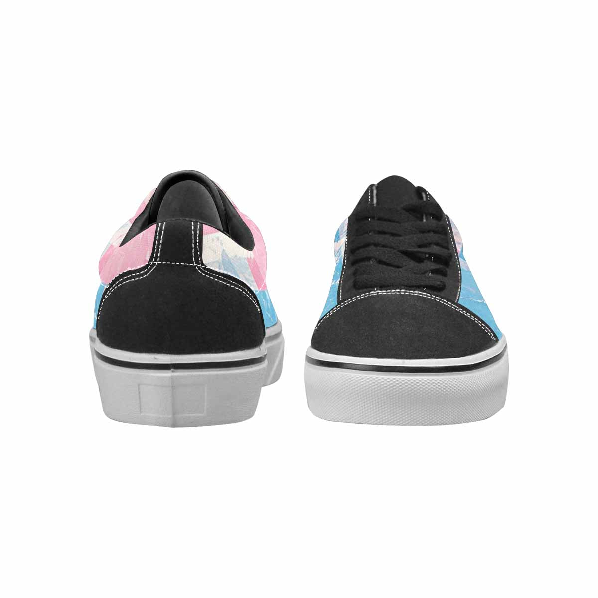 WOMEN'S Transgender Flag Color Canvas Lace-Up Grunge Shoes