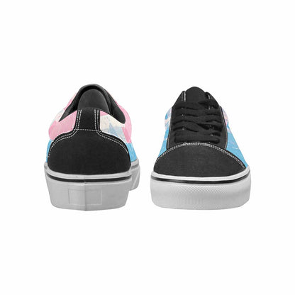 WOMEN'S Transgender Flag Color Canvas Lace-Up Grunge Shoes