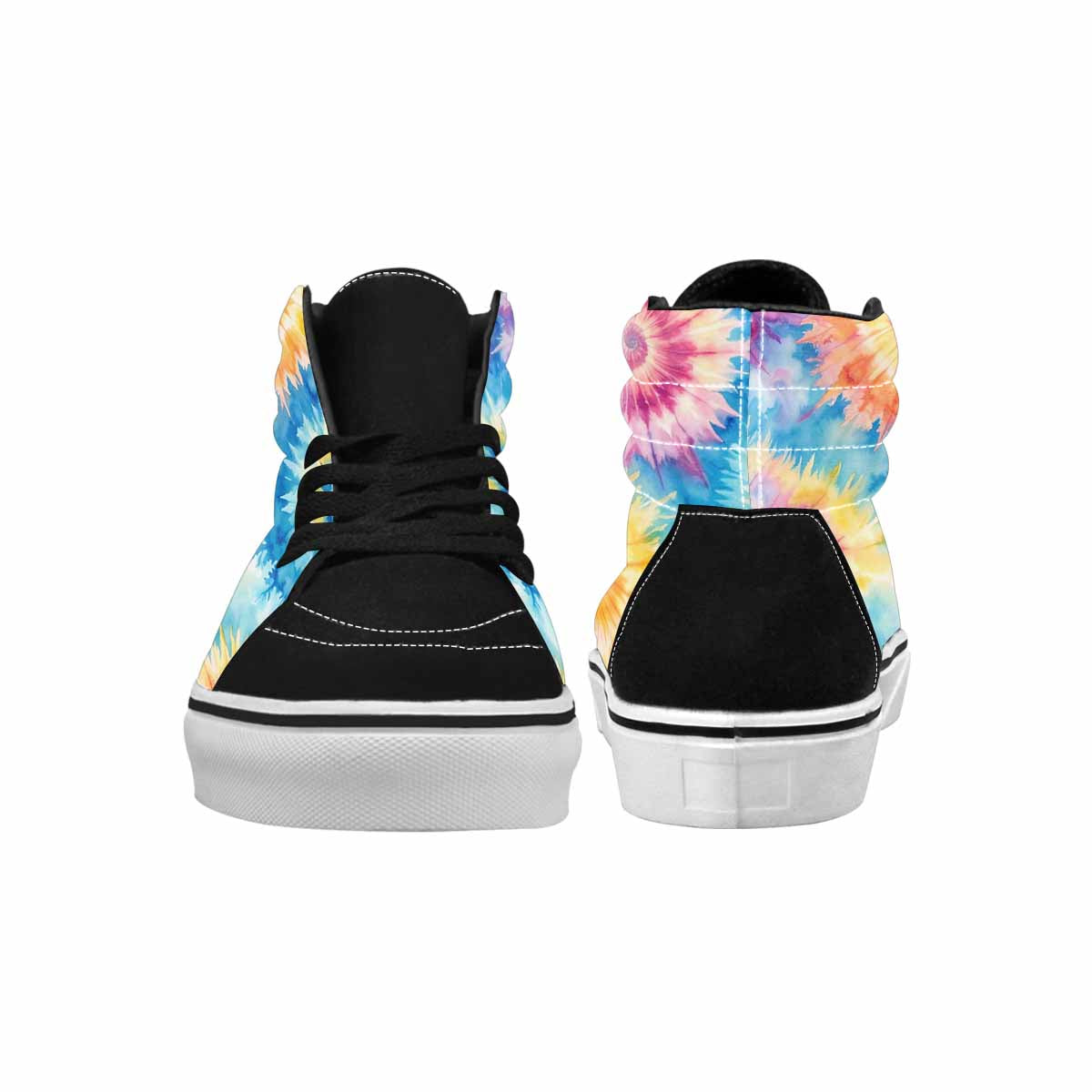 WOMEN'S Tie Dye Swirl High Top Canvas Neon Fantasy Sneakers