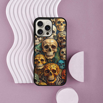 iPhone 16 Pro Max Case — Skulls Animal Printskulls Patt Ekj, Custom Printed Phone Case