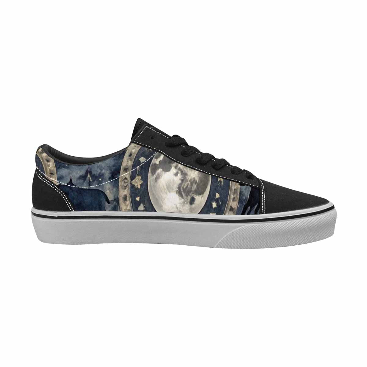 WOMEN'S Wolves Everywhere Collage Canvas Lace-Up Cottagecore Custom Shoes