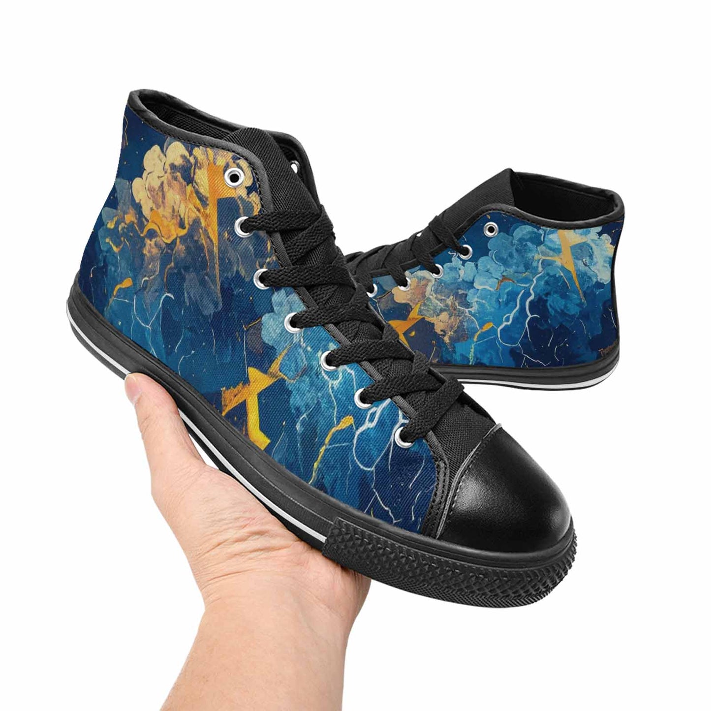 WOMEN'S Lightning Bolt High Top Canvas Vivid Sneakers