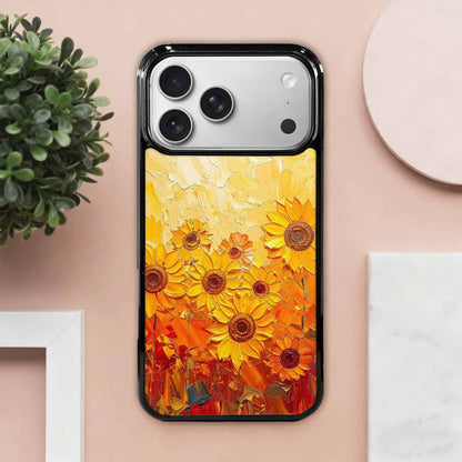 iPhone 17 Pro Max Case — Impressionist Sunflower Brushstroke Pattern Floral, Original Design Phone Case