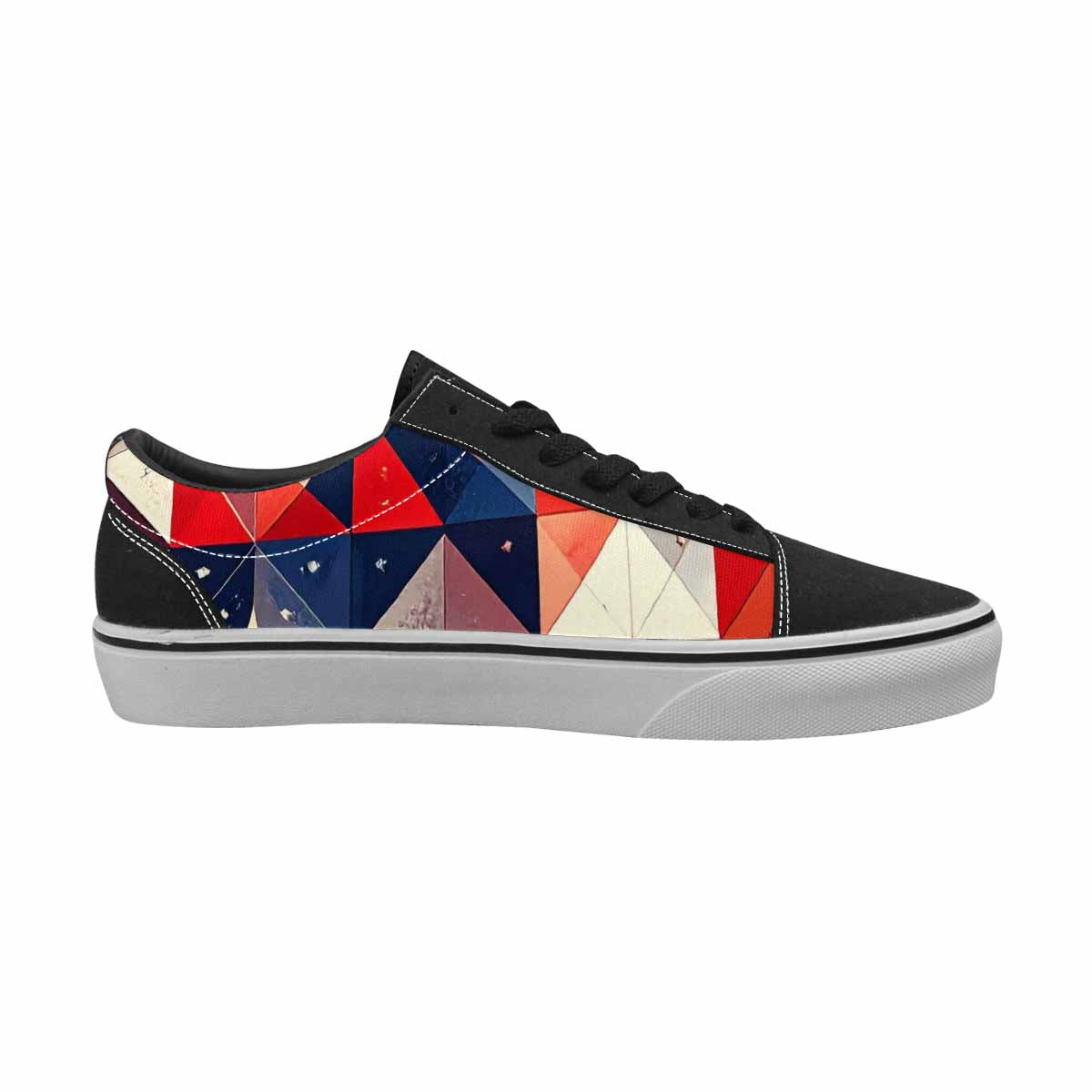 MEN'S American Flag Stars Canvas Lace-Up Surreal Custom Shoes