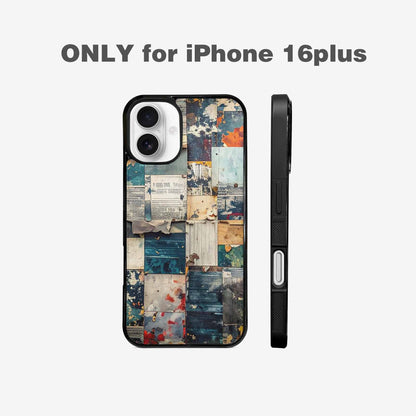 iPhone 16 Plus Case — Distressed Grunge Texture Pattern Hundreds Of, Custom Art Phone Cover