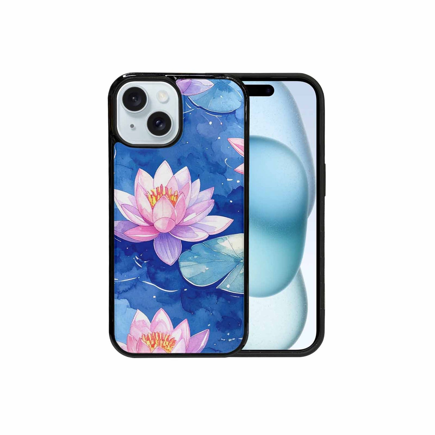 iPhone 15 Case — Monet Water Lilies Painting Pattern, Custom Made Phone Cover