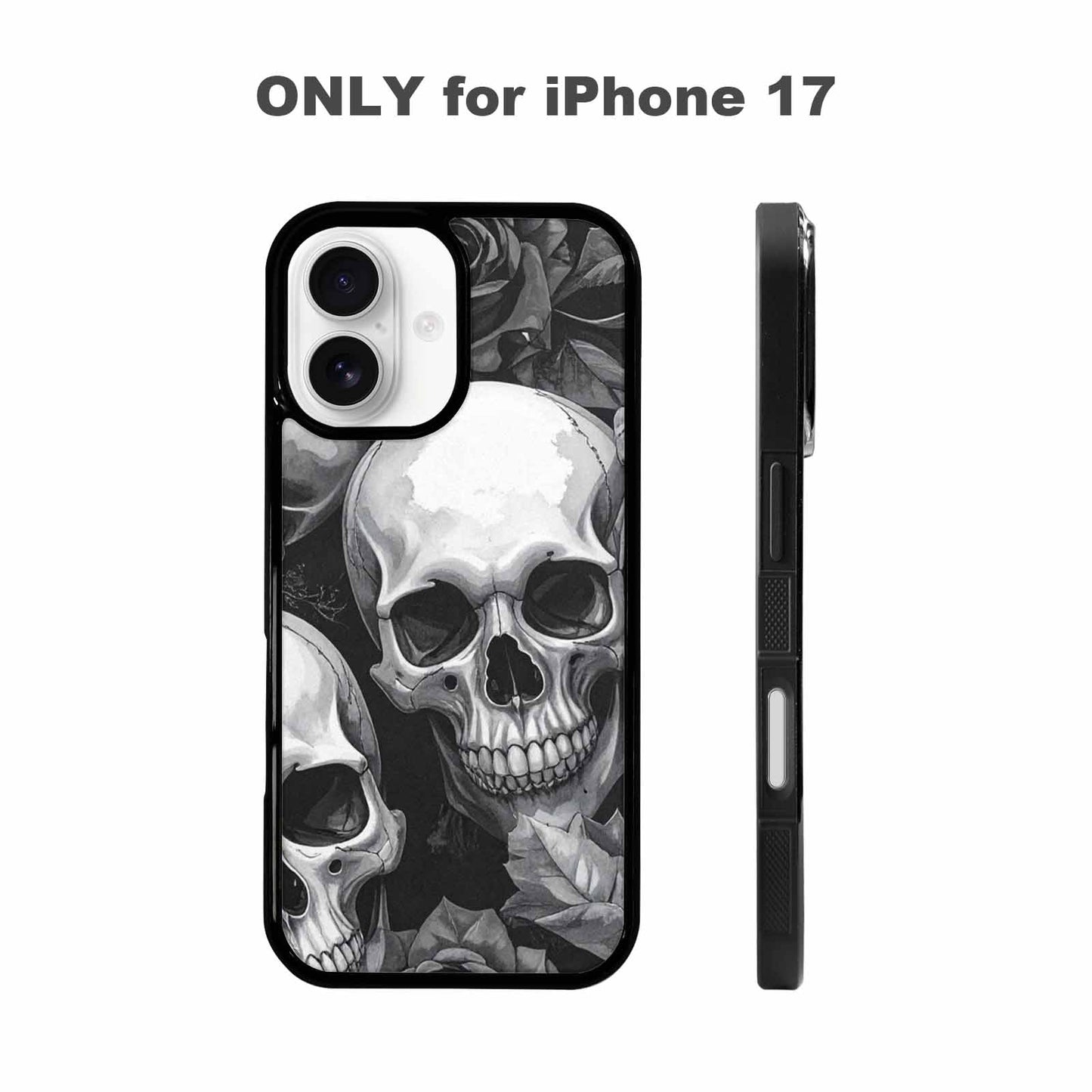 iPhone 17 Case — Skull Dark Art Gothic Print Gothic, Custom Phone Case