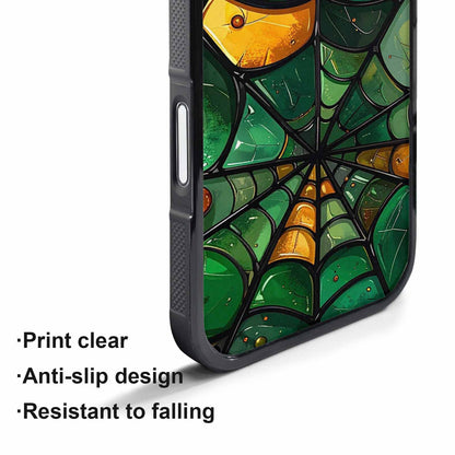 iPhone 17 Pro Case — Metallic St Patricks Spider Original Art, Custom Made Phone Cover