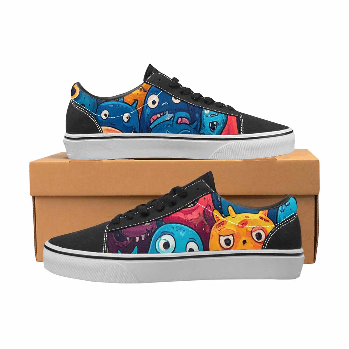 WOMEN'S Monsters (general) Cartoon Monst Lace-Up Canvas Grunge Shoes