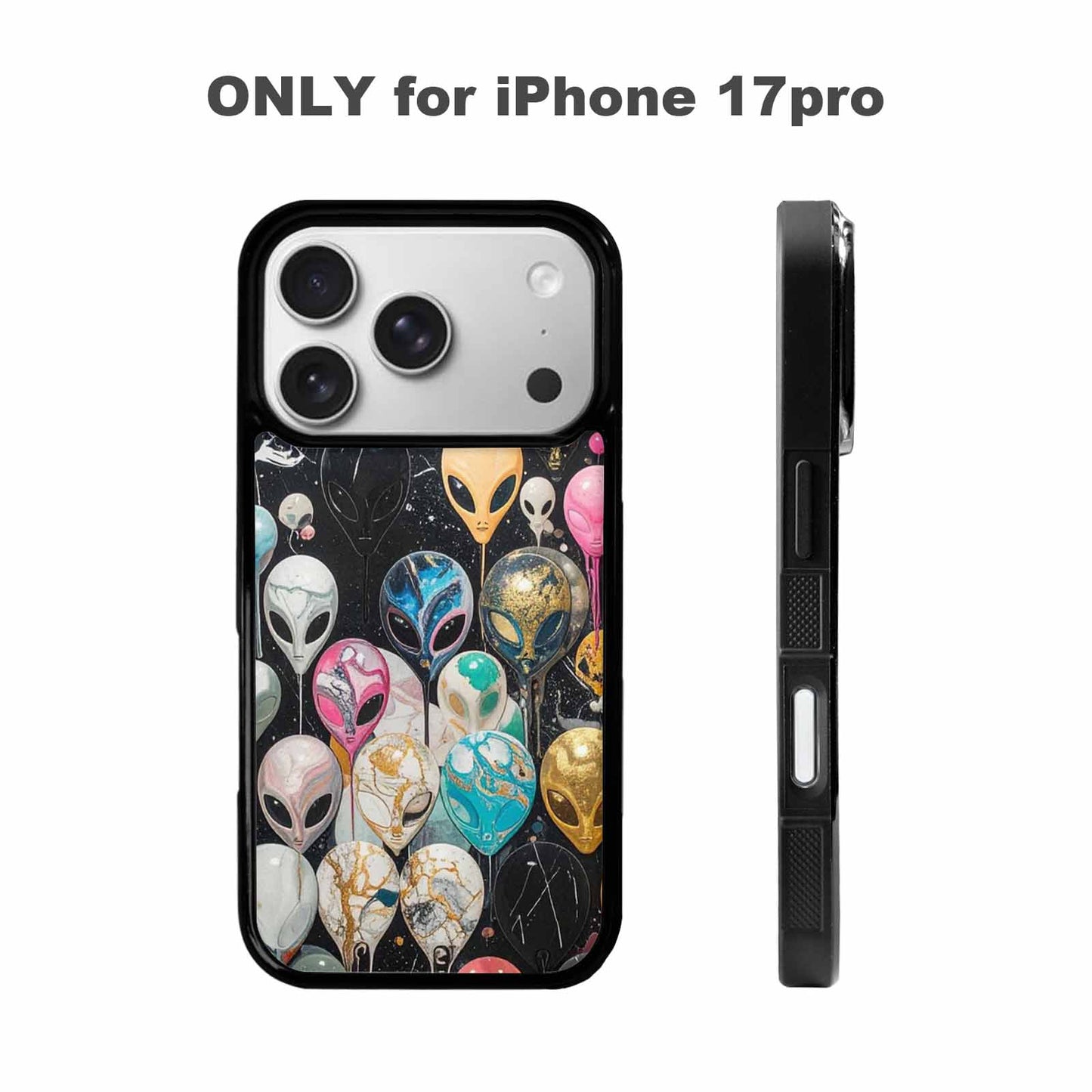 iPhone 17 Pro Case — Aliens Marblealiens Pattern Ssz Alien Scifi, Custom Phone Case
